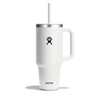 New! Hydro Flask White Tumbler with Handle 40oz